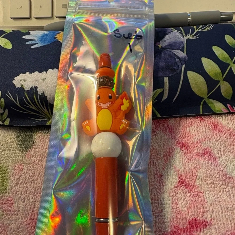 Pokemon Character Pens Set - Blue, Orange, Green, Black